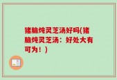 猪脑炖灵芝汤好吗(猪脑炖灵芝汤：好处大有可为！)