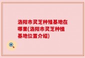 洛阳市灵芝种殖基地在哪里(洛阳市灵芝种植基地位置介绍)