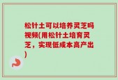 松针土可以培养灵芝吗视频(用松针土培育灵芝，实现低成本高产出)