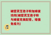破壁灵芝孢子粉加蜂蜜功效(破壁灵芝孢子粉与蜂蜜完美配搭，增强免疫力)