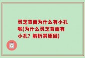灵芝背面为什么有小孔呢(为什么灵芝背面有小孔？解析其原因)