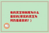 有的灵芝特别厚为什么是软的(厚实的灵芝为何仍是柔软的？)