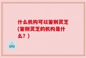 什么机构可以鉴别灵芝(鉴别灵芝的机构是什么？)