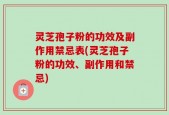 灵芝孢子粉的功效及副作用禁忌表(灵芝孢子粉的功效、副作用和禁忌)