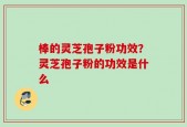 棒的灵芝孢子粉功效？灵芝孢子粉的功效是什么