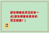 邵东哪里卖灵芝的多一点(邵东哪里有更多的灵芝销售？)