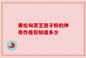 黄松甸灵芝孢子粉的神奇作用你知道多少