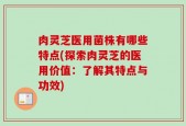 肉灵芝医用菌株有哪些特点(探索肉灵芝的医用价值：了解其特点与功效)