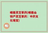 峨眉灵芝草药(峨眉山特产灵芝草药：中药文化瑰宝)