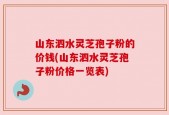 山东泗水灵芝孢子粉的价钱(山东泗水灵芝孢子粉价格一览表)
