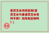紫灵芝水功效区别(紫灵芝水与普通灵芝水有何不同？功效有区别吗？)