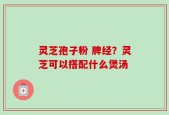 灵芝孢子粉 脾经？灵芝可以搭配什么煲汤