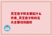 灵芝孢子粉主要起什么作用_灵芝孢子粉的五大主要功效解析