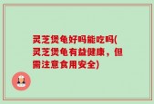 灵芝煲龟好吗能吃吗(灵芝煲龟有益健康，但需注意食用安全)