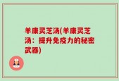 羊康灵芝汤(羊康灵芝汤：提升免疫力的秘密武器)