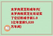 太岁肉灵芝形成年代(太岁肉和灵芝化石证实了它们形成于前1.01亿年至前5,820万年间)