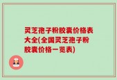 灵芝孢子粉胶囊价格表大全(全国灵芝孢子粉胶囊价格一览表)