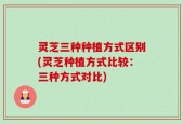 灵芝三种种植方式区别(灵芝种植方式比较：三种方式对比)
