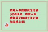 鹿茸人参鹿鞭灵芝泡酒(泡酒佳品：鹿茸人参鹿鞭灵芝酿制干净无添加品质上乘)