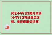 灵芝小学门口图片高清(小学门口粉红色灵芝树，美得像童话世界)