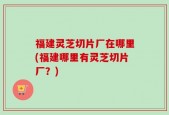 福建灵芝切片厂在哪里(福建哪里有灵芝切片厂？)