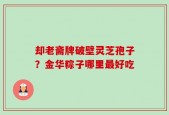 却老斋牌破壁灵芝孢子？金华粽子哪里最好吃