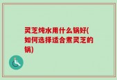 灵芝炖水用什么锅好(如何选择适合煮灵芝的锅)