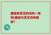 磨菇和灵芝的功效一样吗(磨菇与灵芝功效相似？