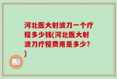 河北医大射波刀一个疗程多少钱(河北医大射波刀疗程费用是多少？)
