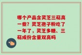 哪个产品含灵芝三萜高一些？灵芝孢子粉吃了一年了，灵芝多糖、三萜成份含量双高吗
