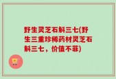 野生灵芝石斛三七(野生三重珍稀药材灵芝石斛三七，价值不菲)