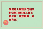 瑞倪维儿破壁灵芝孢子粉讲解(瑞倪维儿灵芝孢子粉：破壁提取，安全有效)