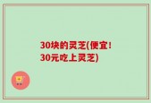 30块的灵芝(便宜！30元吃上灵芝)