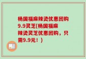 杨国福麻辣烫优惠团购9.9灵芝(杨国福麻辣烫灵芝优惠团购，只需9.9元！)