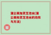 蒲公英加灵芝泡水(蒲公英和灵芝泡水的功效与方法)
