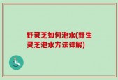 野灵芝如何泡水(野生灵芝泡水方法详解)