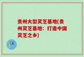 贵州大型灵芝基地(贵州灵芝基地：打造中国灵芝之乡)