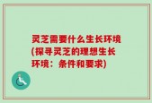 灵芝需要什么生长环境(探寻灵芝的理想生长环境：条件和要求)