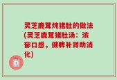 灵芝鹿茸炖猪肚的做法(灵芝鹿茸猪肚汤：浓郁口感，健脾补肾助消化)