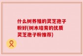 什么树养殖的灵芝孢子粉好(树木培育的优质灵芝孢子粉推荐)
