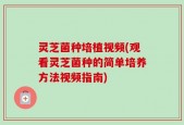 灵芝菌种培植视频(观看灵芝菌种的简单培养方法视频指南)