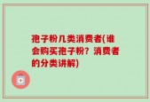 孢子粉几类消费者(谁会购买孢子粉？消费者的分类讲解)