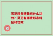 灵芝粗多糖是有什么功效？灵芝有哪些形态特征和功效