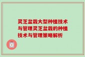 灵芝盆栽大型种植技术与管理灵芝盆栽的种植技术与管理策略解析