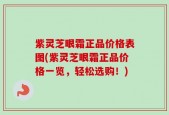 紫灵芝眼霜正品价格表图(紫灵芝眼霜正品价格一览，轻松选购！)