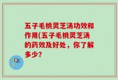 五子毛桃灵芝汤功效和作用(五子毛桃灵芝汤的药效及好处，你了解多少？