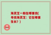 海灵芝一般在哪里找(寻找海灵芝：它在哪里生长？)