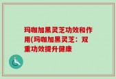 玛咖加黑灵芝功效和作用(玛咖加黑灵芝：双重功效提升健康