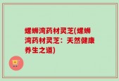 螺蛳湾药材灵芝(螺蛳湾药材灵芝：天然健康养生之道)
