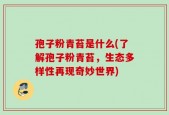 孢子粉青苔是什么(了解孢子粉青苔，生态多样性再现奇妙世界)
